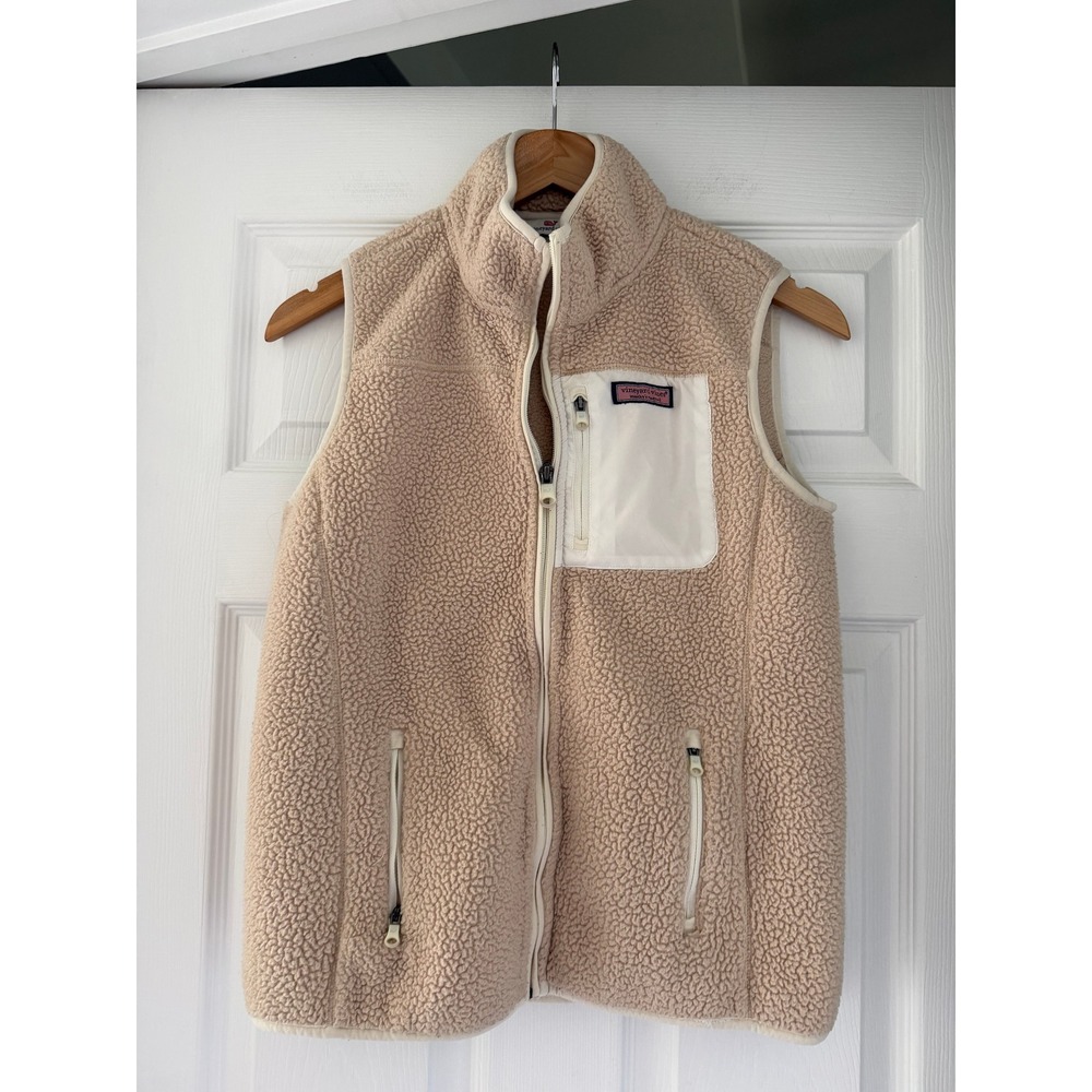 Vineyard Vines Sherpa Fleece Neutral Preppy Casual